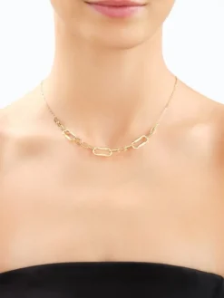 New Apart Złoty naszyjnik - paper clip