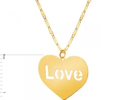 Online Apart Złoty naszyjnik - serce, love