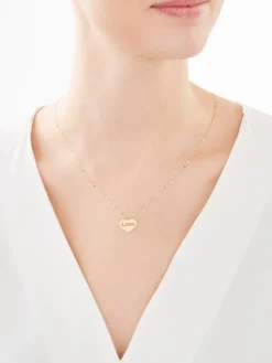 Online Apart Złoty naszyjnik - serce, love
