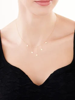 Apart Złoty naszyjnik, ankier - serca< Naszyjniki