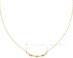 Apart Złoty naszyjnik z cyrkoniami, ankier