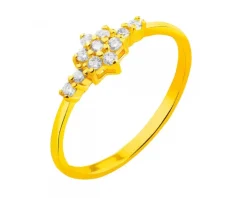Discount Apart Złoty pierścionek z cyrkoniami
